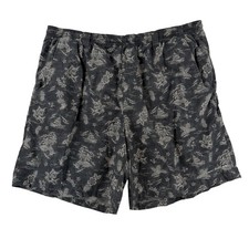 Columbia PFG Swim Shorts Mens XL Gray Tropical Fish Trunks Quick Dry Beach