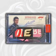 /2 Black Esteban Ocon #SDTRA-EO Dynasty Triple Relic Auto 2023 Topps Dynasty F1