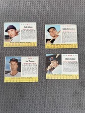 1963 Jello Baseball Cards(4) Lot#2 VG+/EX 1963 Jello Baseball Cards(4) Lot#2 VG+/EX