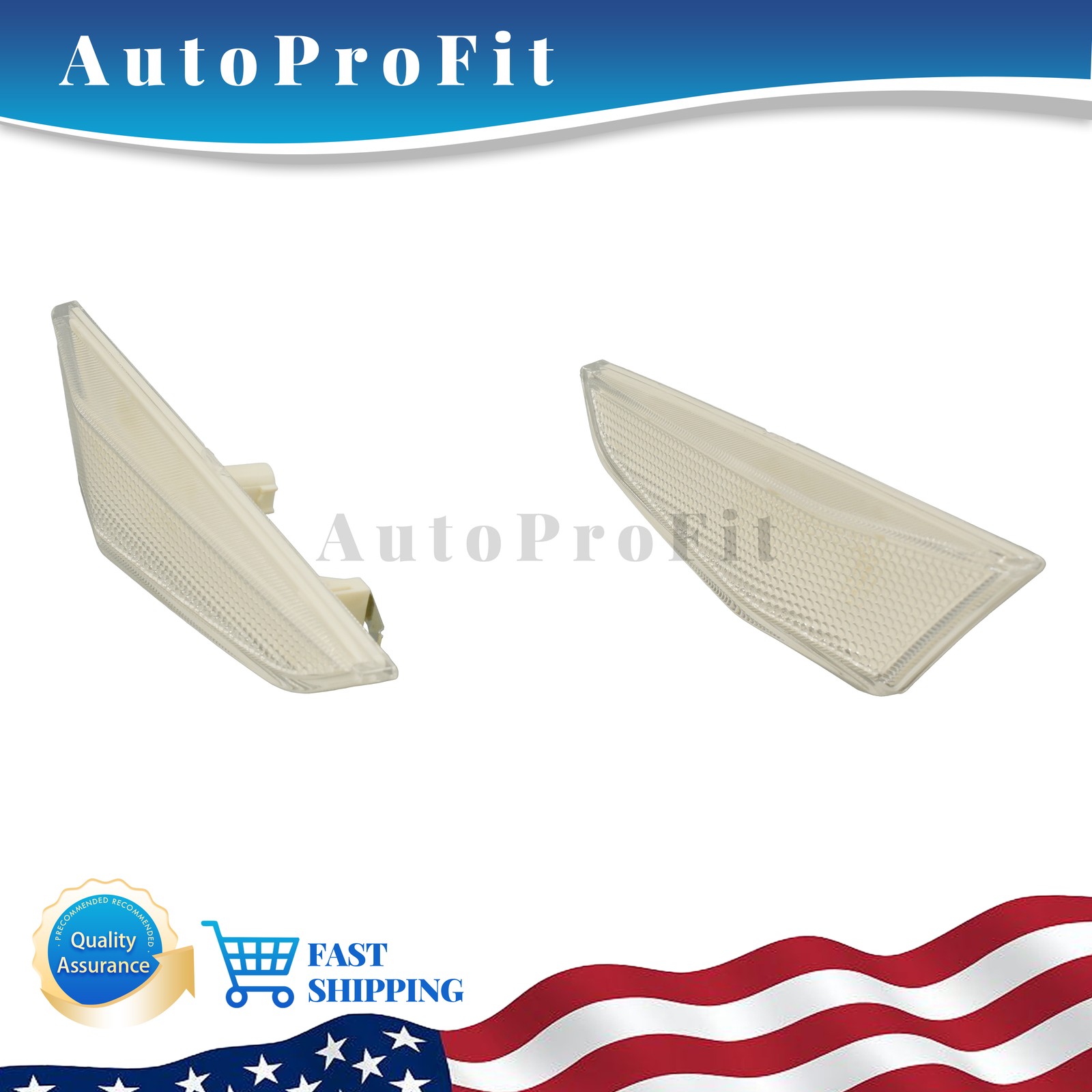 2PCS Rear Side Marker Lamp Light Reflector Lens Fit Mclaren MP4-12C