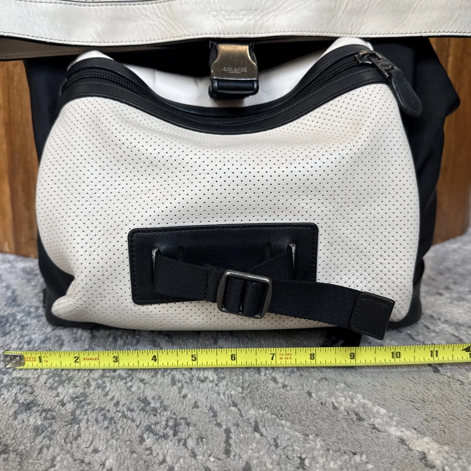 COACH F56662 Explorer Back Pack Perforated Mixed Materials Chalk/Black X - Image 2 of 4