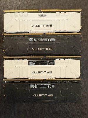 Crucial Ballistix DDR4-3200 32GB (4x8GB) DIMM RAM, 2 White 2 Black Modules