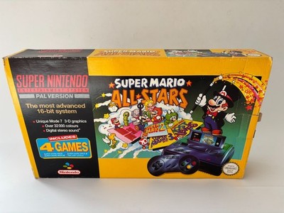 SNES Super Nintendo Konsole Super Mario All Stars Videospiel OVP PAL FUNKTIONIERT