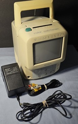Sony FDT-5BX5 Color Watchman 5'' TV Screen,  AM/FM Radio - Retro Gaming - WORKS!