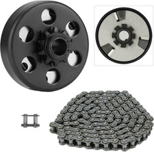 Centrifugal Clutch, Go Kart Clutch 3/4 Bore 10T with 40 41 420 Chain 12.7Mm Pit