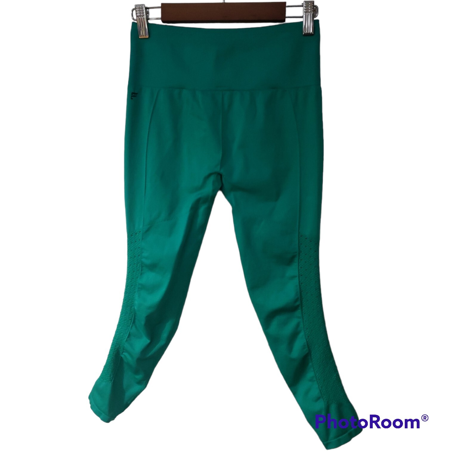 Fabletics Small Green Compression Perforated Legg… - image 3