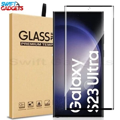 For Samsung Galaxy S23 Ultra Curved Tempered Glass Screen Protector Guard Cover