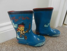 TU Sainsburys Boys Welly Boots Wellies Wellington Jake & Neverland Pirate Size 7