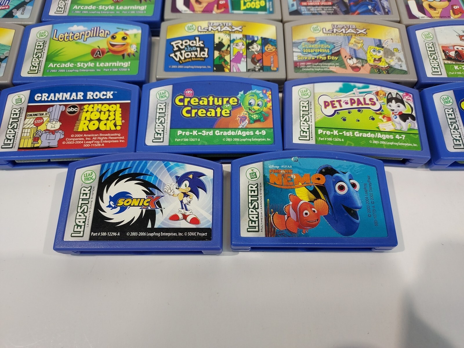 Leapfrog Leapster 27 Games Sonic X, Cars, ScoobyDoo, Disney & More