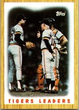 1987 Topps Baseball Tigers Leaders