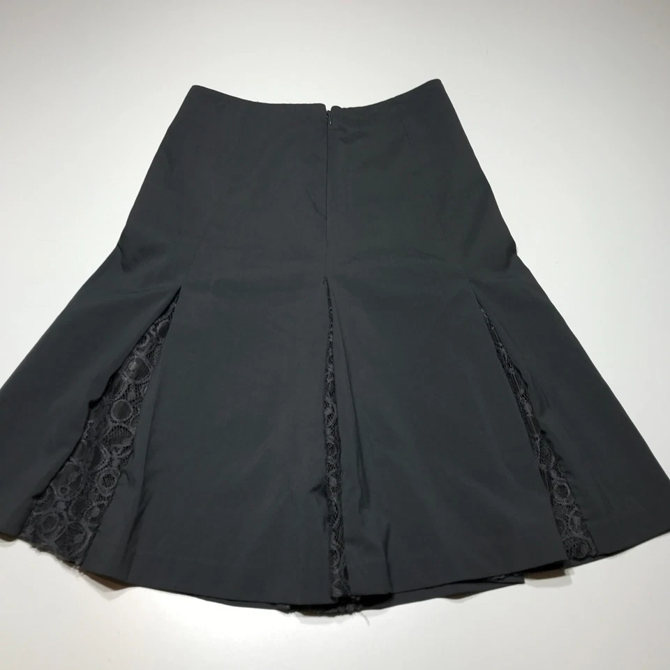 Falda Mossimo para mujer talla 2 gris hasta la rodilla cremallera lateral swing encaje interior pliegues Foto 2 de 4