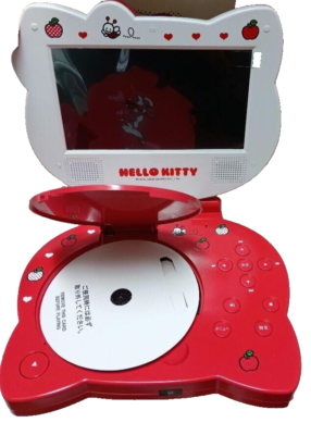 Hello Kitty face shaped DVD player Sanrio genuine Hello Kitty