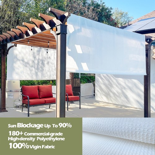 90% UV Permeable Pergola Replacement Cover Panel Canopy Patio Cover w/Rod Pocket - Afbeelding 2 van 12