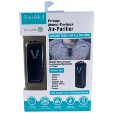 NuvoMed Personal Around-the-Neck Air-Purifier 1- BLACK, NEW SEALED FREE SHIPPING