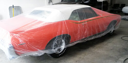 CLEAR DISPOSABLE PLASTIC CAR COVER RAIN DUST GARAGE 16' X 24' PACK OF 5 COVERS - Picture 4 of 6