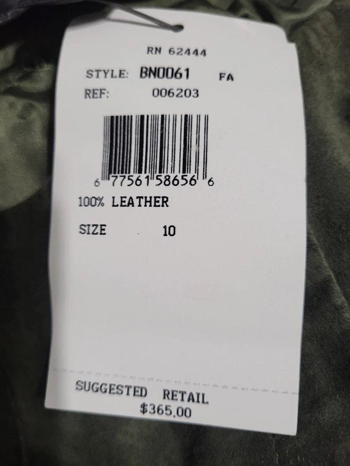 Pantalones para mujer Nicole Miller Collection Y2k años 90 100 % cuero gamuza 10 Foto 3 de 4