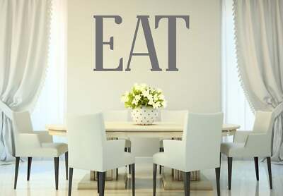 EAT Kitchen Dining Cafe Rustic Farmhouse Home Wall Decal Words Decor