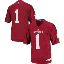 NWT Youth Adidas NCAA Indiana Hoosiers #1 Premier Football Jersey