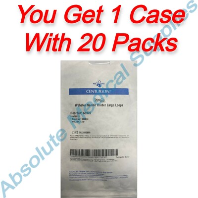 *20-Packs* Medline Centurion Webster Needle Holder 4.75'' Sterile 66975