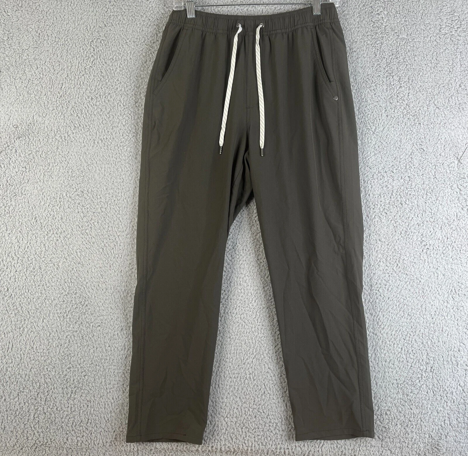 Vuori Pants Mens 29 x 23 Green Drawstring Elastic Waist Stretch Performance Golf