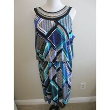 STUDIO ONE EMBELLISHED MIDI DRESS XL SLEEVELSS