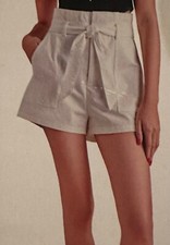 STEVE MADDEN WOMENS SEASIDE CINCH PAPERBAG WAIST SELF TIE BELT SHORTS