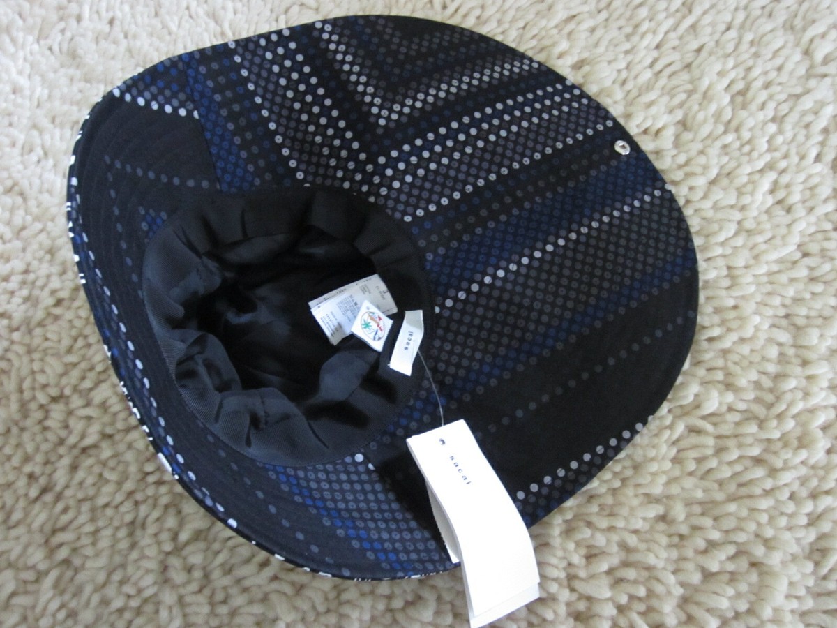 sacai × Hank Willis Thomas ペーパー ビーチハット Sacai x Hank Willis Thomas Foldable Wide Brim Hat Sz 3