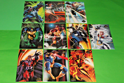 1994 MARVEL ANNUAL FLAIR PRINTS JUMBO INSERT 10 CARD SET WOLVERINE CASE TOPPERS