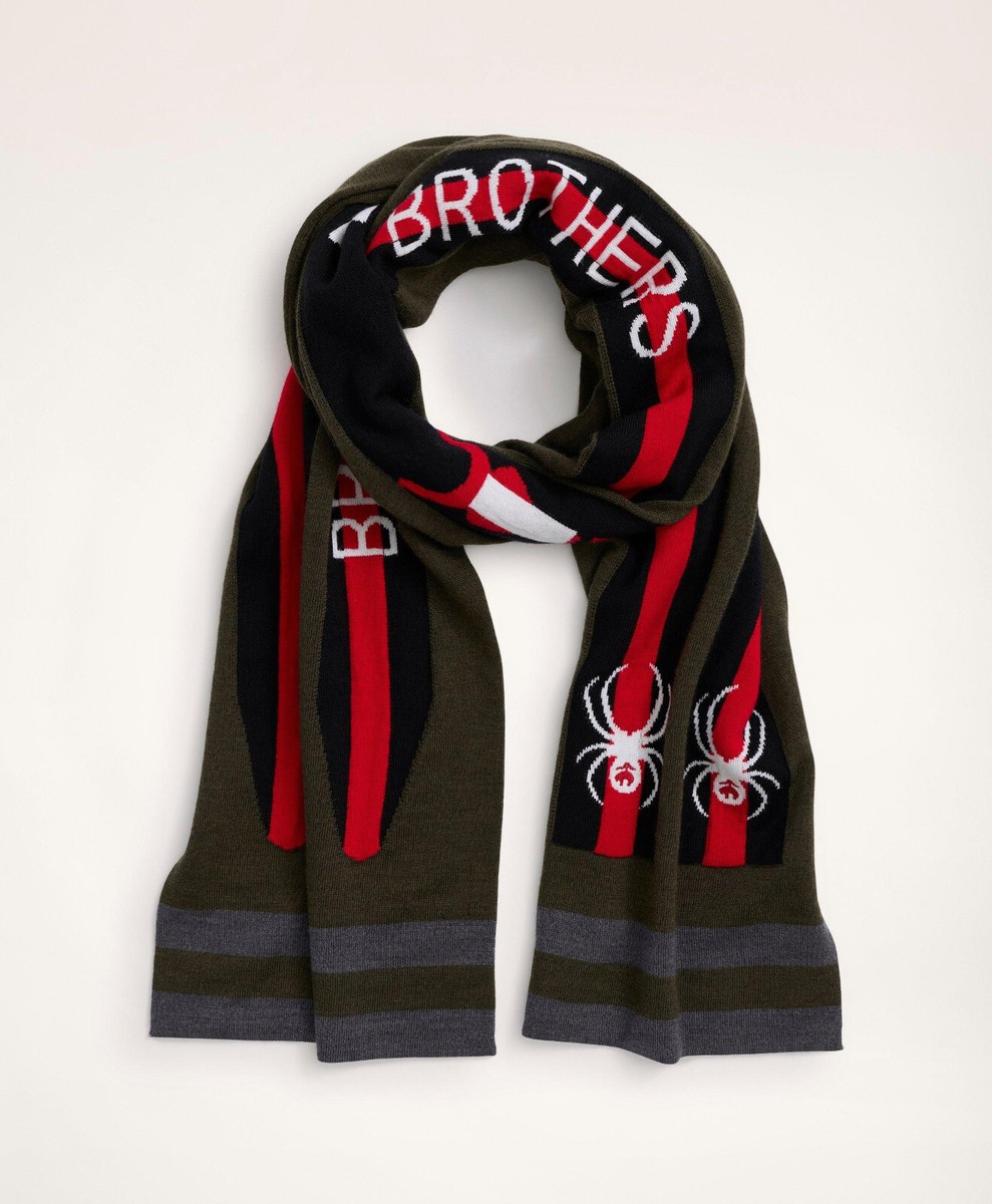 Brooks Brothers x SPYDER 100% Pure Merino Wool Ski Stripe Scarf