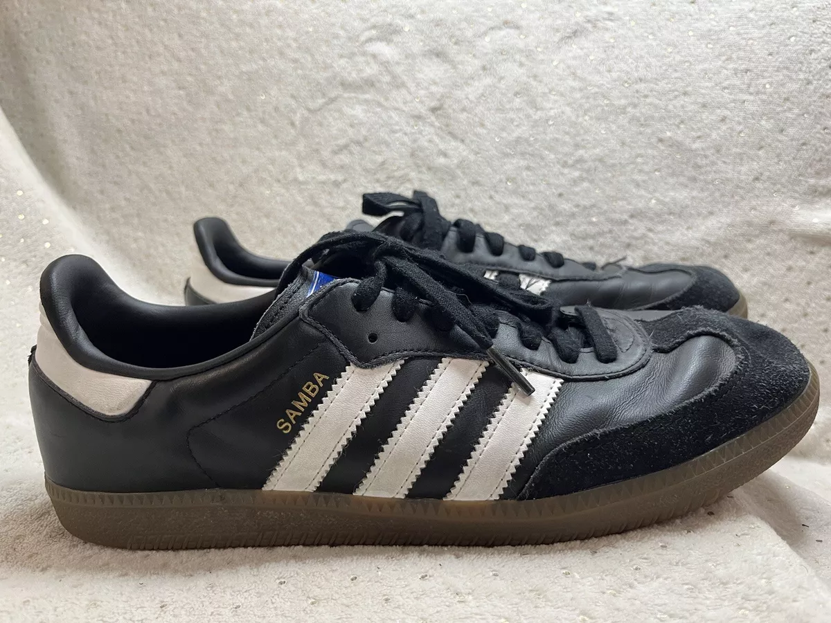 Adidas SAMBA OG Shoes Core Black White Cloud Gum Sole B75807 Men's Size 10  eBay