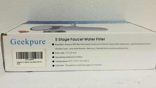 Geekpure 5 Stage Faucet Water Filter Reduce Contaminates New In Open Box - Picture 14 of 24