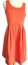 Orange Calvin Klein Dress, 6 Knee Length, Volume Skirt, Sundress, Chic Classic