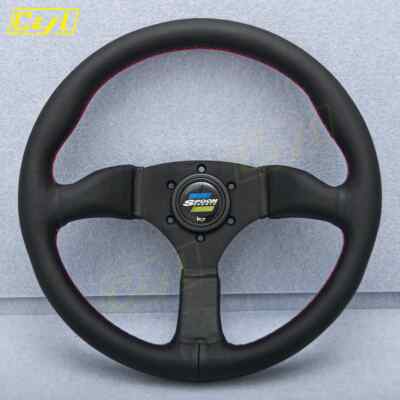 Spoon Sports Car Racing Performance Tuning Sports 14inch Leather Steering Wheel