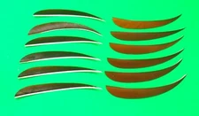 True Flight Feathers - 5" Left Wing Parabolic - Brown - New Dozen
