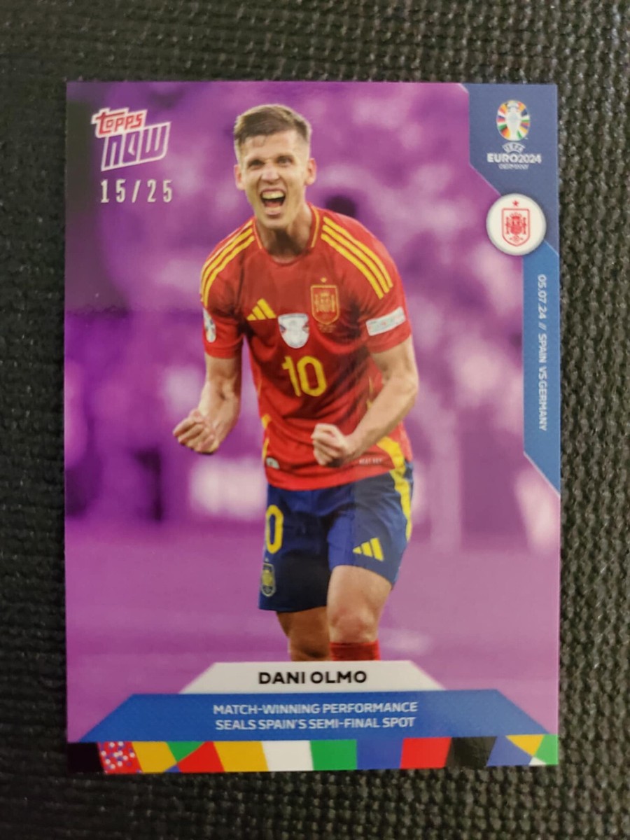Dani Olmo Spain to semi-final EURO 2024 TOPPS NOW Card 45