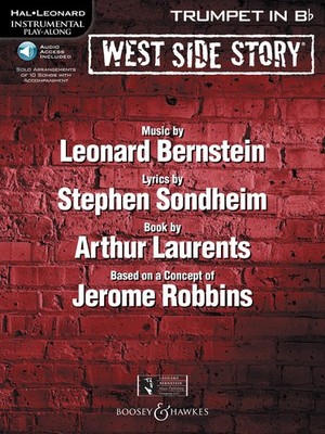 West Side Story Trumpet Solo Sheet Music 10 Musical Songs Play-Along Book Audio