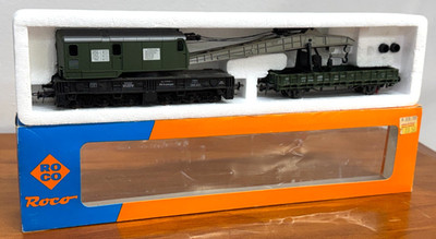 Roco 44316A HO Gauge Model Railway Crane Wagon DB Kranwagen VGC / MINT
