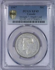 1947 Canada Half Dollar 50C PCGS XF45 Straight 7, Maple leaf