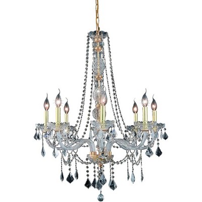 Elegant Lighting V7858D28G/RC Verona Mini Chandelier Gold