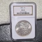 1896 Morgan Dollar NGC MS64 Philadelphia Silver $1 Coin Uncirculated