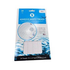 7.5" Bath Tub Shower Safety Adhesive Treads Non Slip Traction Strips 24-Pack