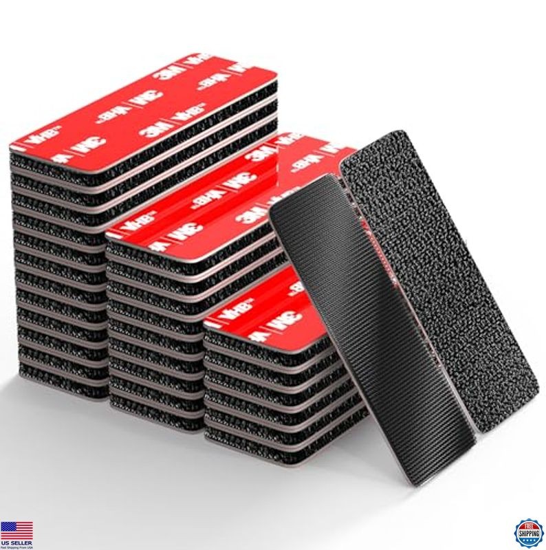 24 Sets of Hook and Loop Tape Fasteners, Made of 3m Gpl060, No Residue, Heat and