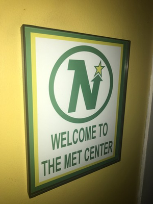 #ad Minnesota North Star Hockey Throwback Stadium Game Room Bar Man Cave Framed Sign $24.99