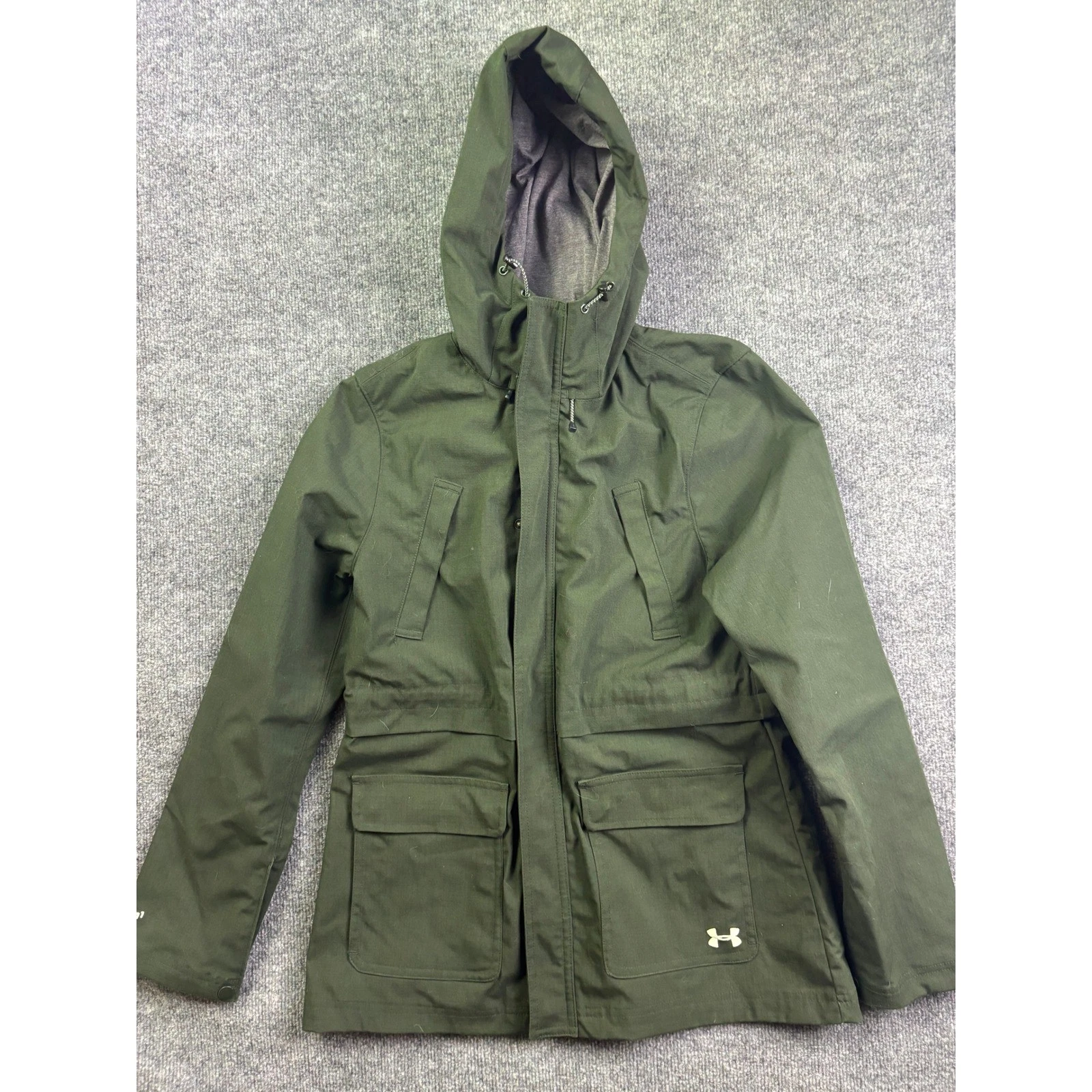 Under Armour Storm1 Hooded Parka Jacket Womens Medium Green All Season Gear