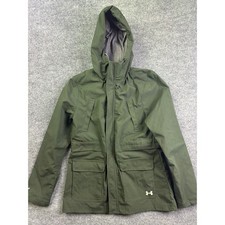 Under Armour Storm1 Hooded Parka Jacket Womens Medium Green All Season Gear
