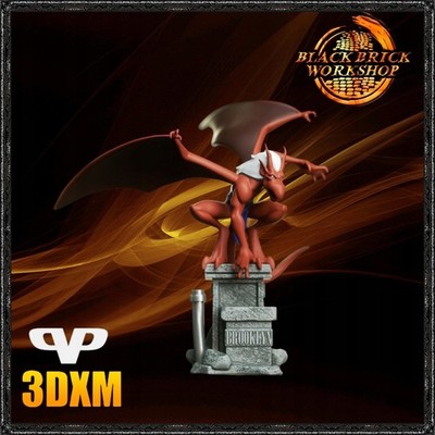 Gargoyles 3D Print Figurine UNPAINTED from 3DXM Chibi /chi bi/SD Style