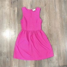 Everly Pink Crepe Sleeveless A-Line Dress 100% Polyester Size S