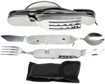 7-In-1 Stainless Steel Multi Function Camping Tool Utensils Knife Spoon Opener