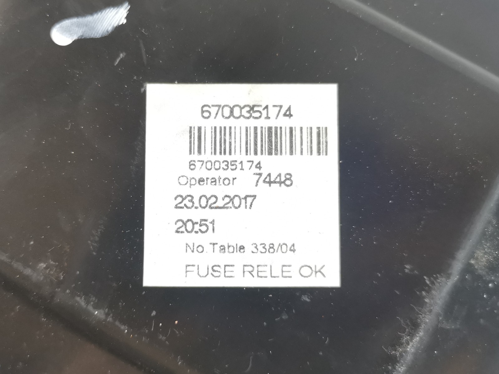 Maserati Levante 2017 Fuse box P/N 670035174