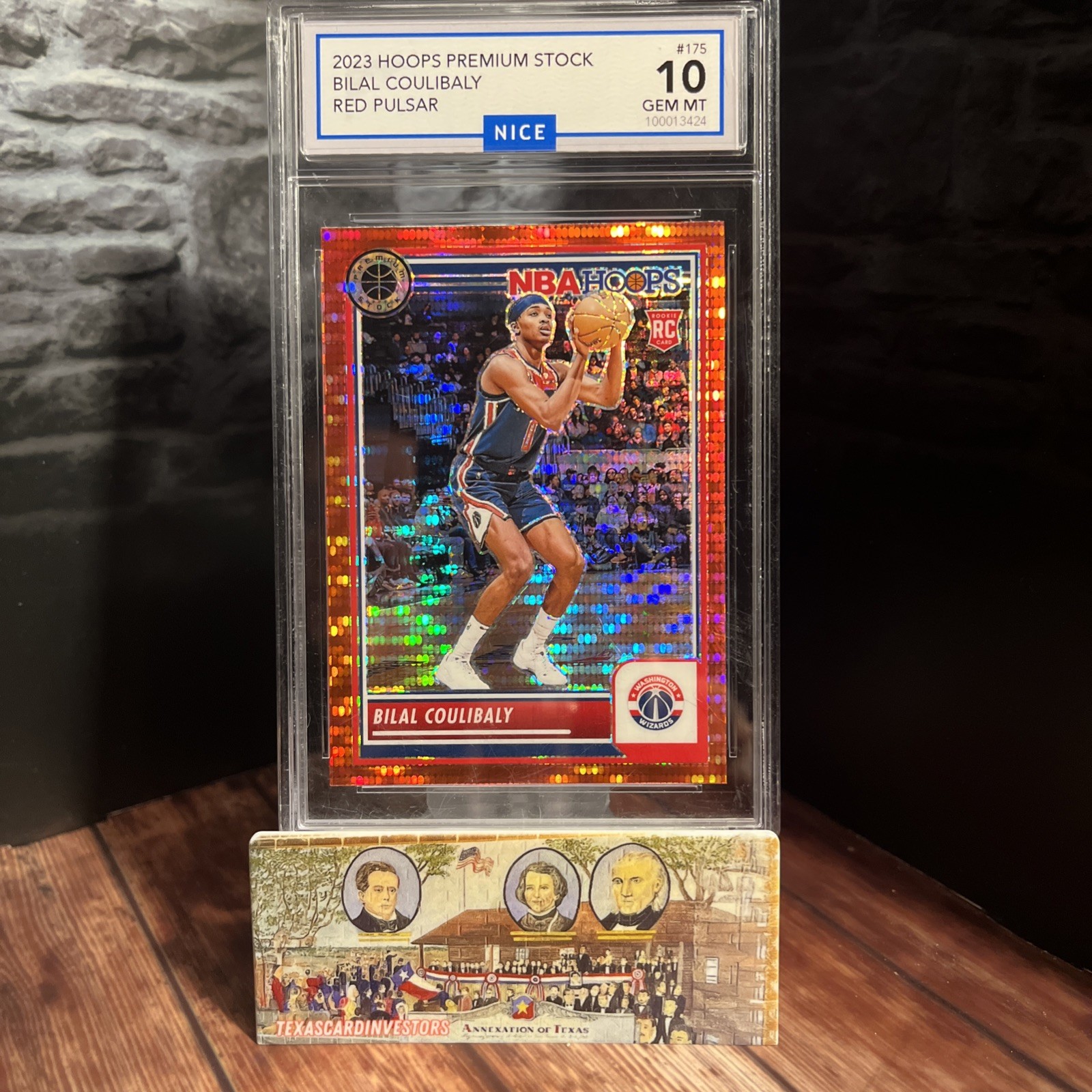 2023 Nba Hoops Premium Stock - Bilal Coulibaly #175 Red Pulsar Prizm (RC)